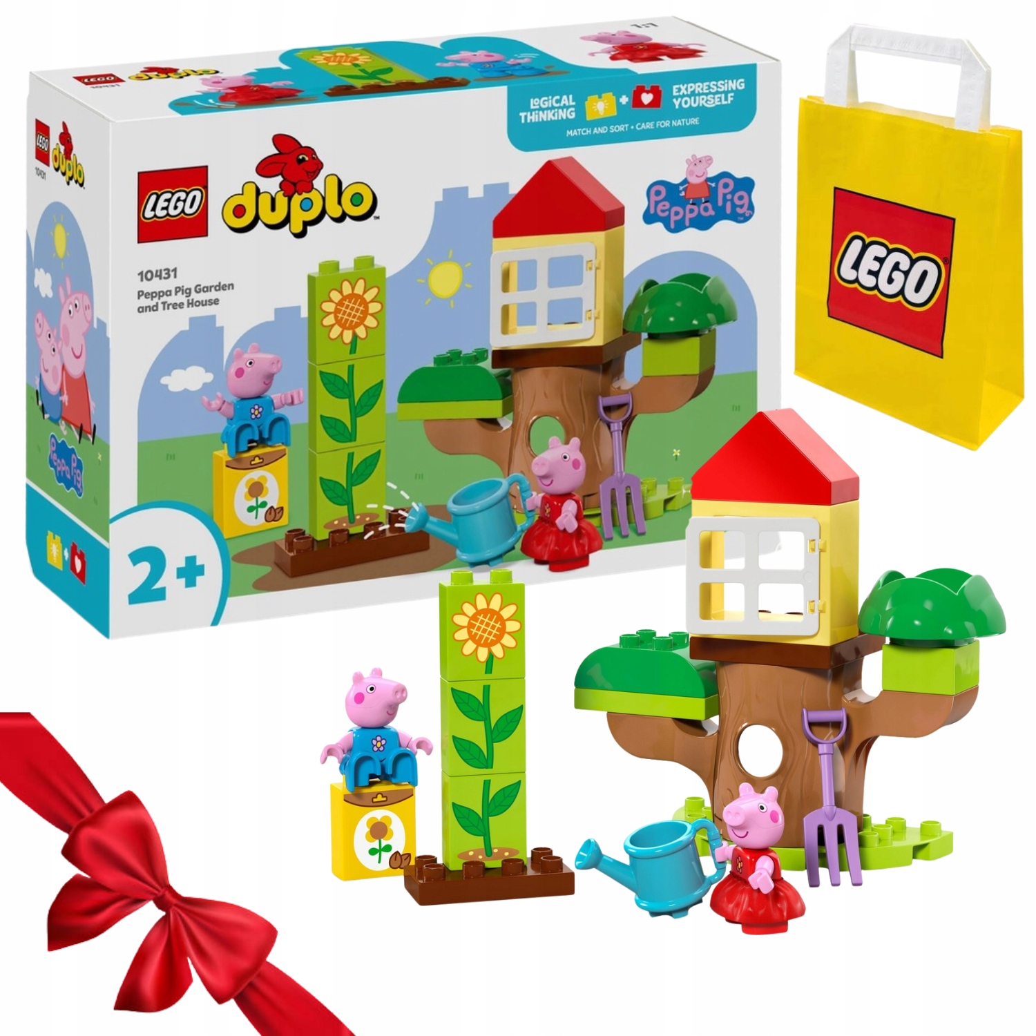 Zestaw Klocków Lego Duplo Ogród I Domek Na Drzewie Peppy 10431