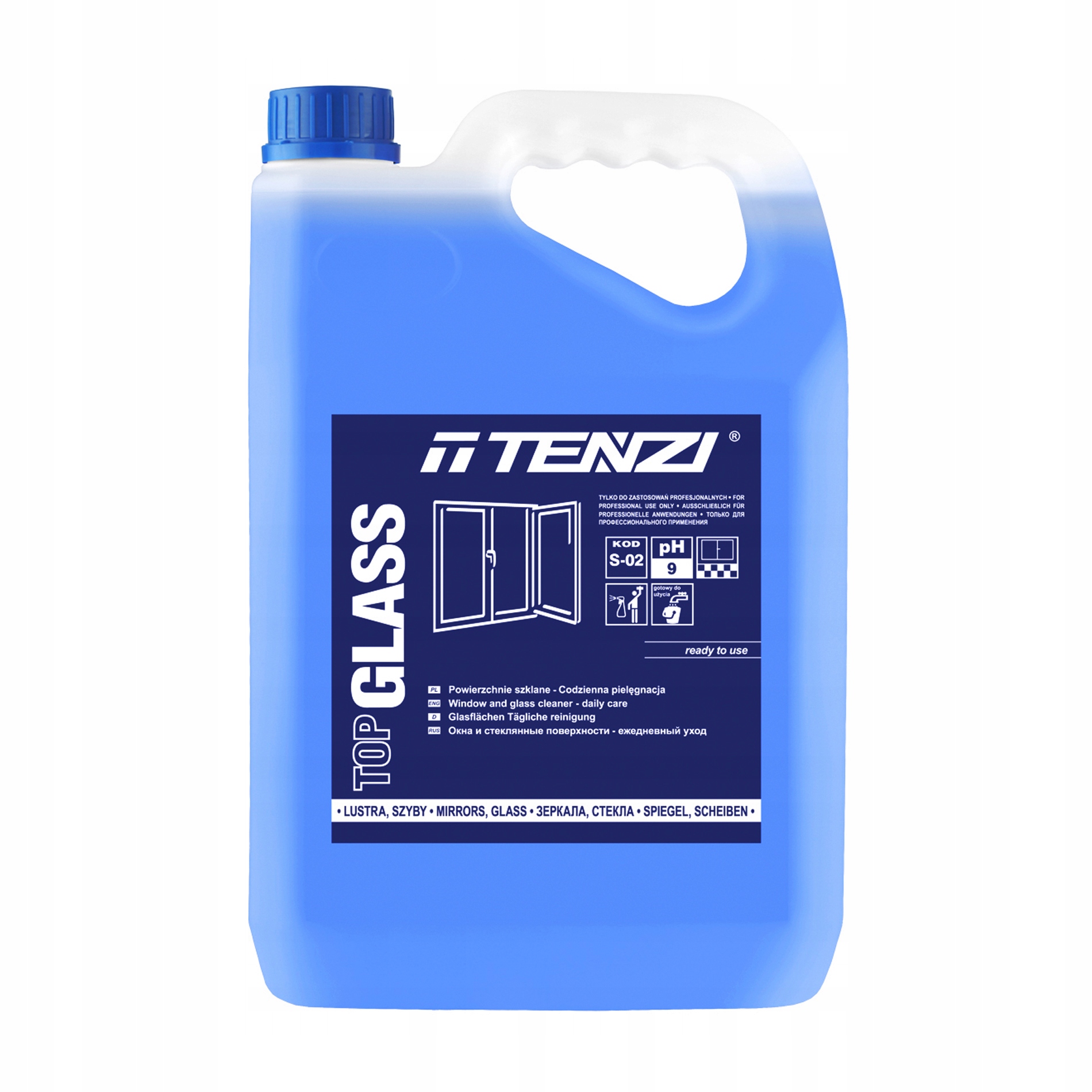 TENZI TOP GLASS SPRAY PŁYN DO MYCIA SZYB LUSTER 5L