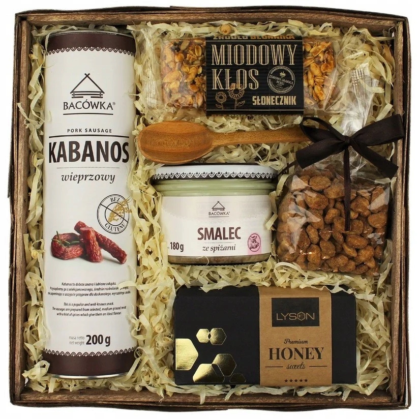 Levně Dárkový koš Dárek pro dědečka ke Dni dědečka kabanosy, sádlo