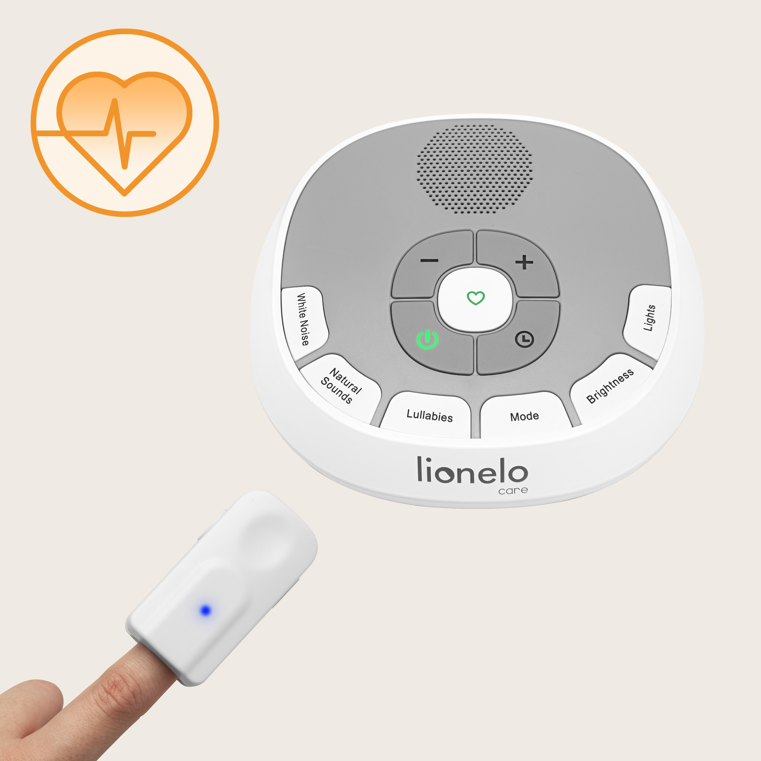 TRAVEL MUSIC BOX ÉJSZAKAI LÁMPA SLEEP BOX RECORD HEARTBEAT lionelo BabyNap Nem fiúk lányok unisex