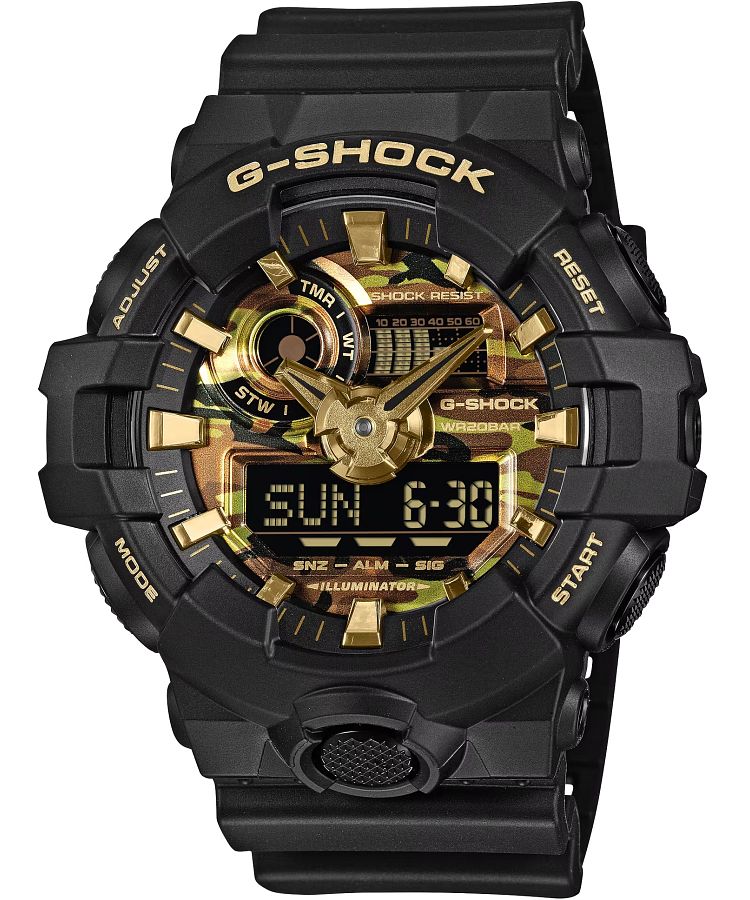 Pánské hodinky Casio G-shock Analog-Digital Bold Camo Series Camo And Gold