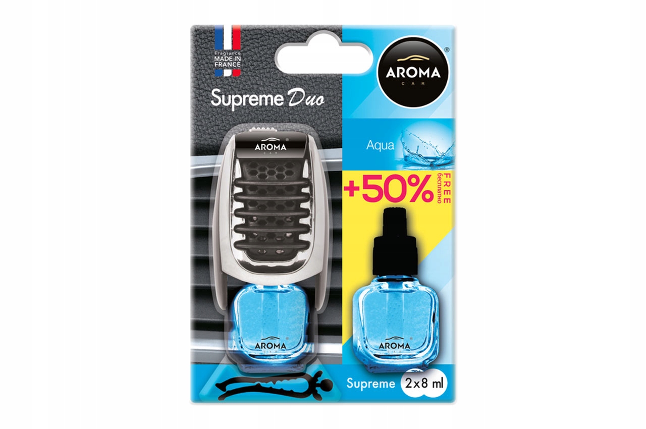 Aroma Supreme Aqua zapach samochodowy w kratkę duo