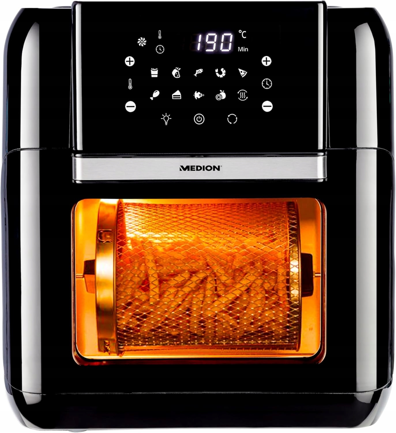 Mini Piekarnik Frytkownica Air Fryer Medion 3w1 1500W 10L i 10prog. Cyfrowa