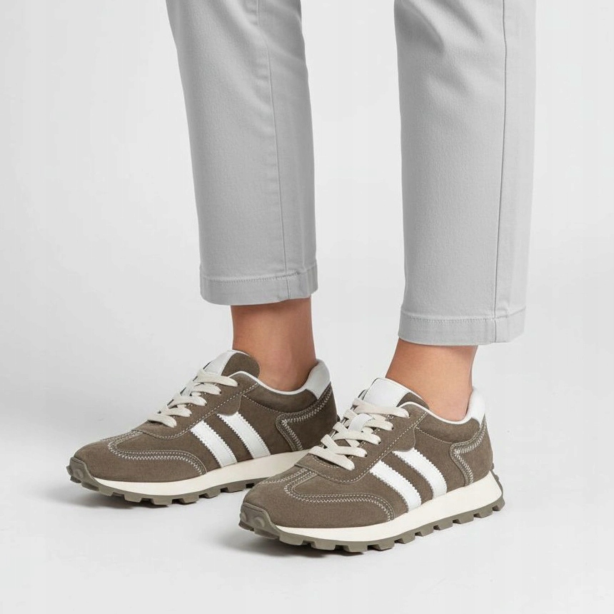 Dámské tenisky S.Barski, khaki, LR61-7097