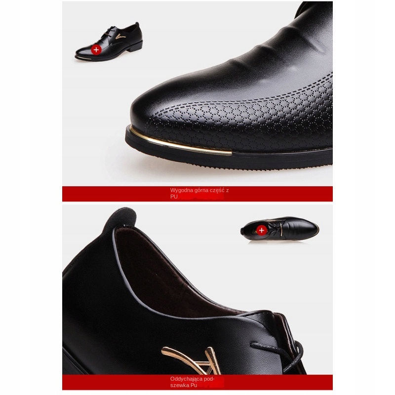 WYGODNE ELEGANCKIE MĘSKIE WIZYTOWE BUTY SKORZANE CASUAL R.43 EAN (GTIN) 0692878753746