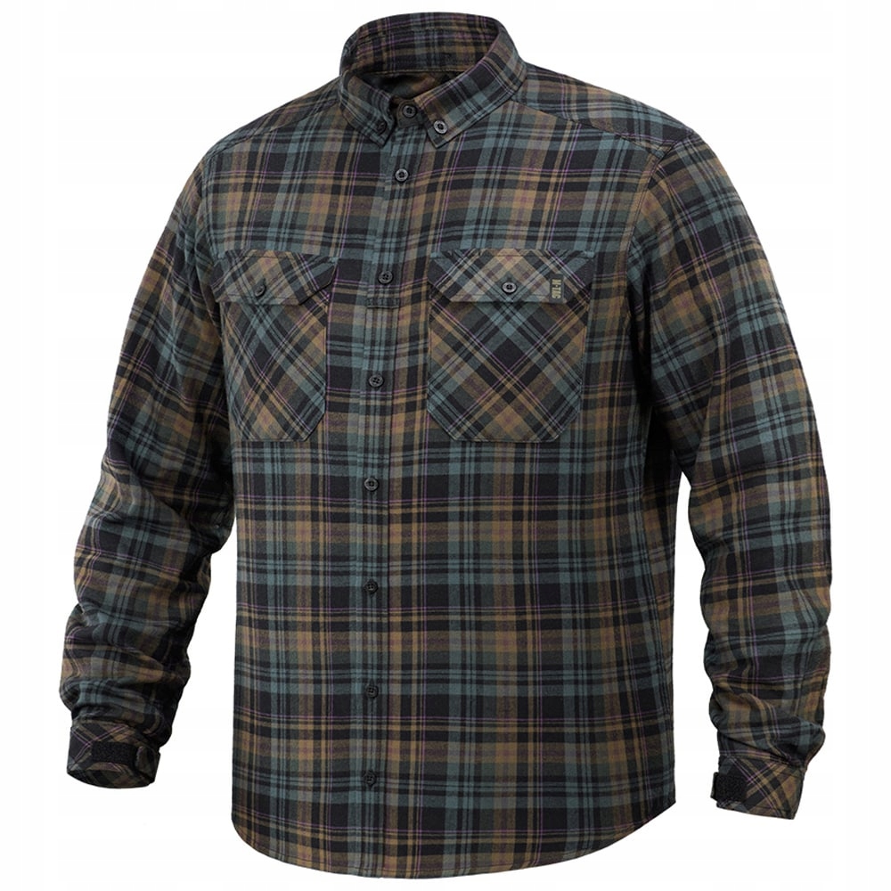 Kostkovaná košile s dlouhým rukávem M-Tac Lumberjack Merino modrá/žlutá S