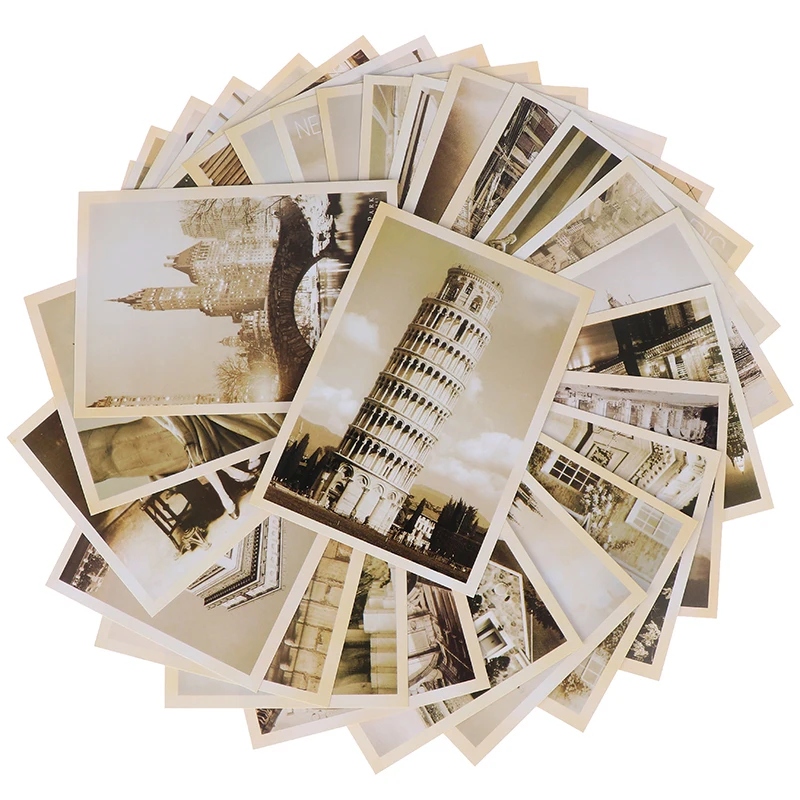 32pcs Classical Famous Europe Building Vintage Style Memory Postcard Set Gr Marka inna