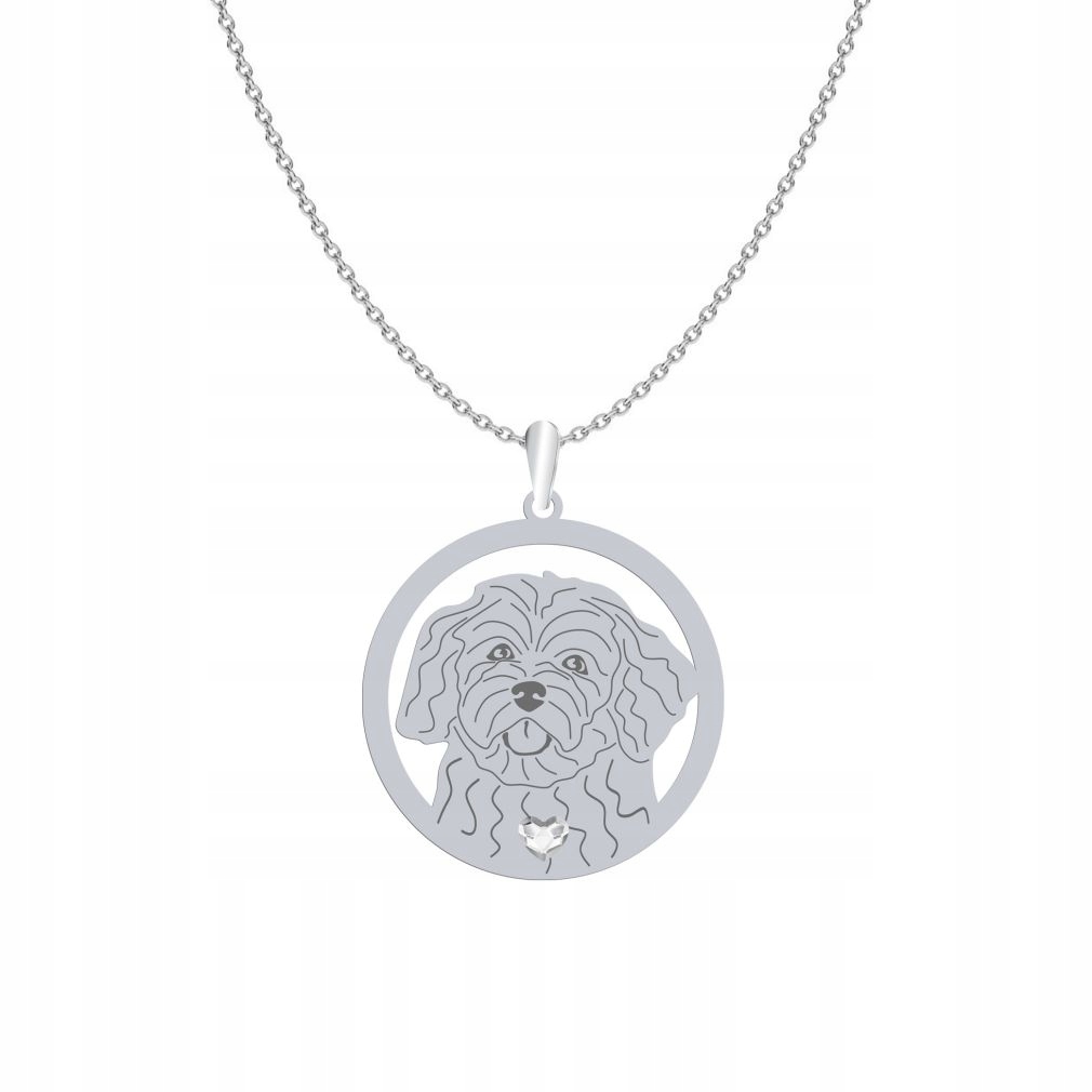 Stříbrný náhrdelník Maltipoo 925 Dárek Šperky Řetízek Gravírování Bonus