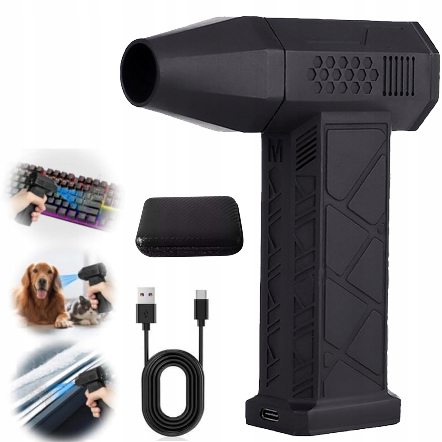 Výkonný Elektrický Foukač Stlačené 8000 Mah 20 W 130000 Ot/min 1 Náustek