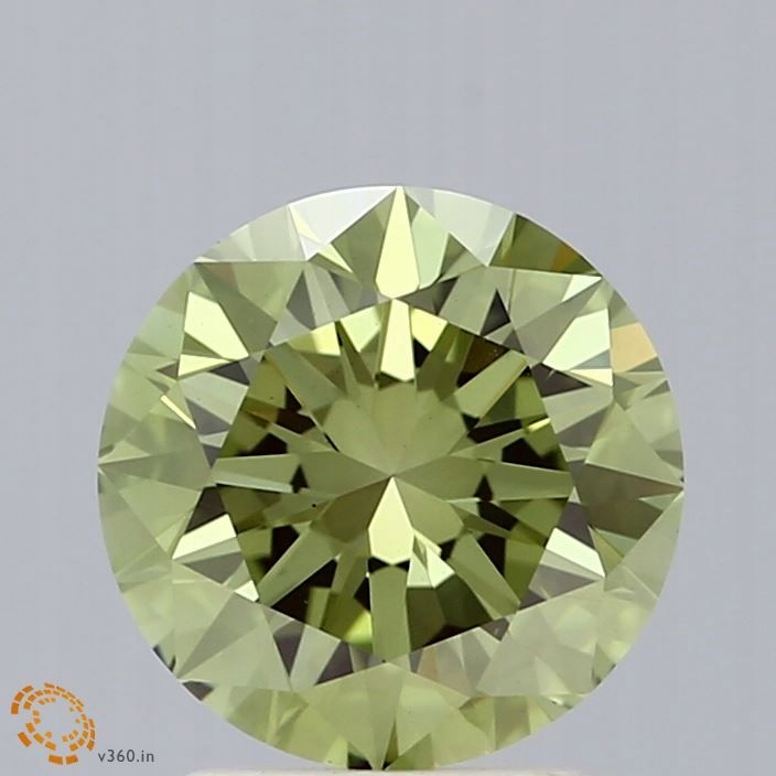 Diament laboratoryjny kolorowy 2.52ct ROUND Fancy Vivid Green VS1 (IGI)