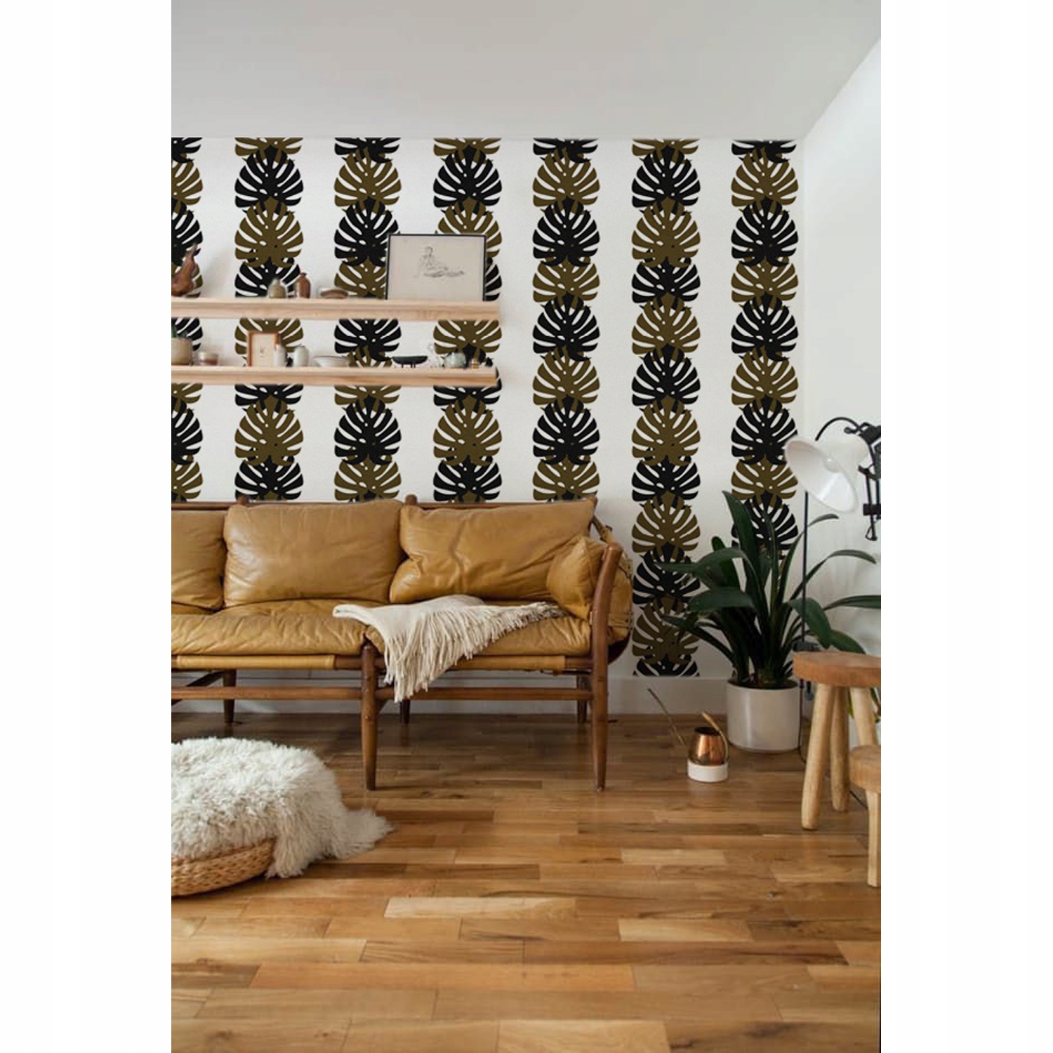 

Tapeta ścienna Geometryczne liście palmy 290x290cm