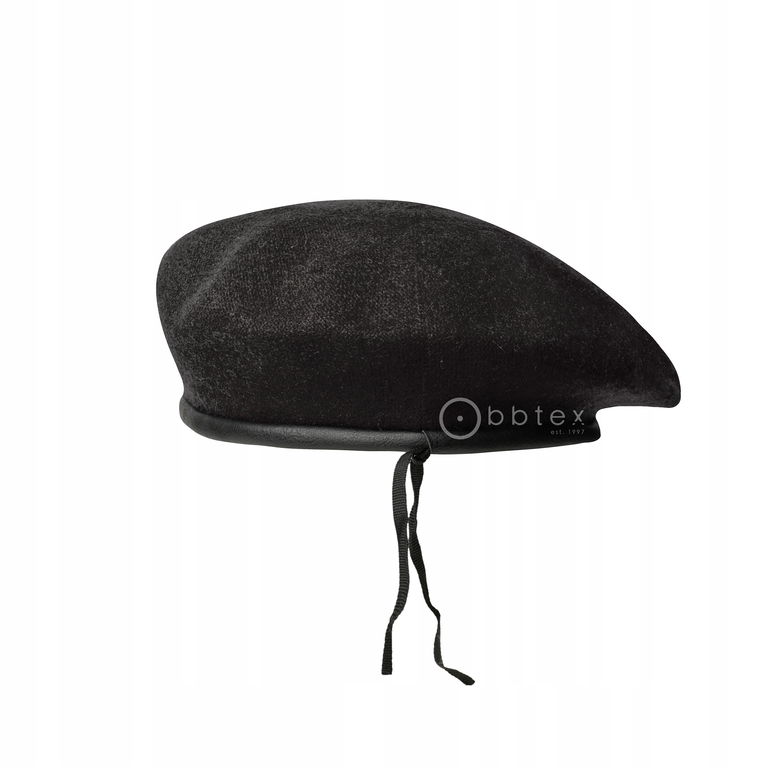 Beret wojskowy tłoczony czarny polski producent BEZ ORZEŁKA ROZMIAR 66 Marka bez marki