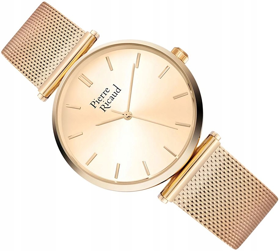 Elegantní A Módní Dámské Hodinky Pierre Ricaud Zlaté Mesh Klasické 36 mm