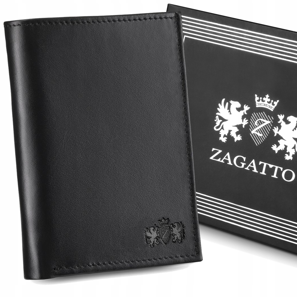 

Zagatto Portfel skórzany męski mały slim Rfid