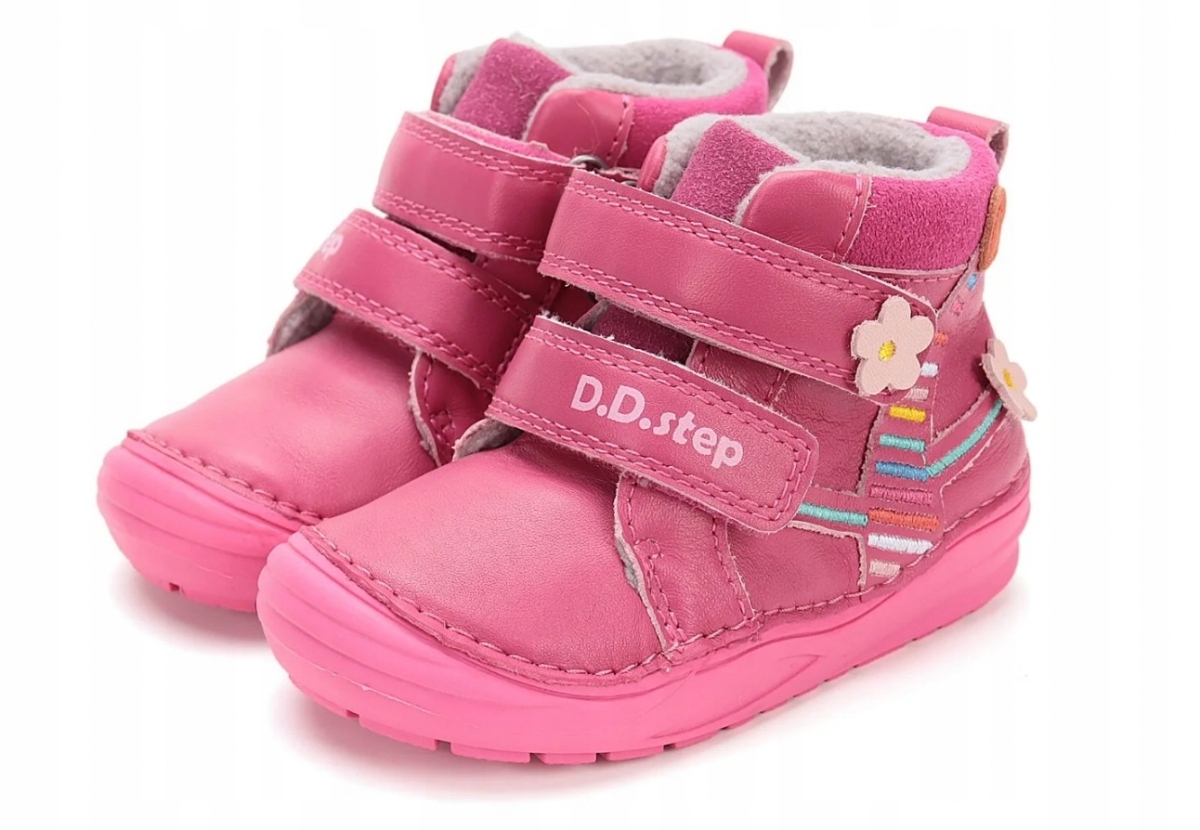 Trzewiki D.d.step Barefoot S071-52810B Dark Pink na rzepy roz.22