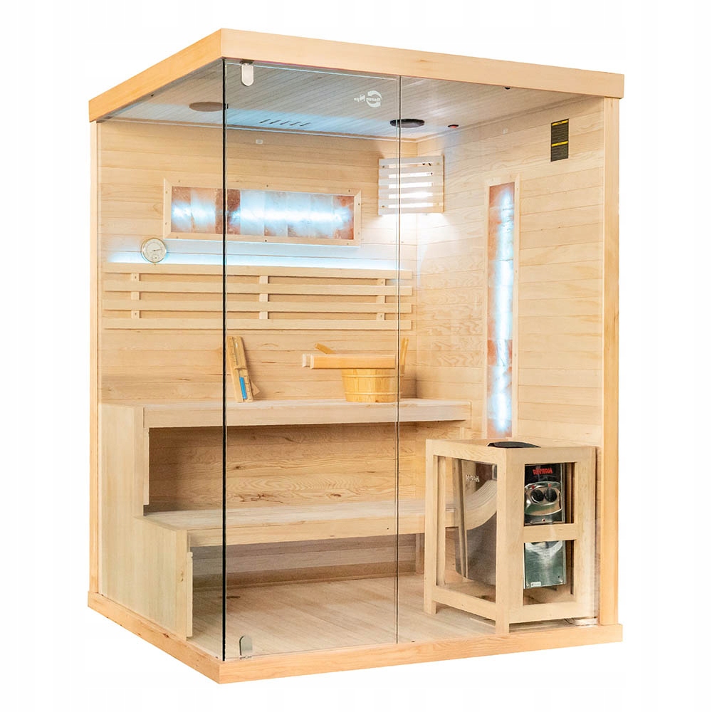 Sauna Sucha Z Piecem 4,5 Kw, Kamieniem Solnym I Izolacją Ścian 150X120X200