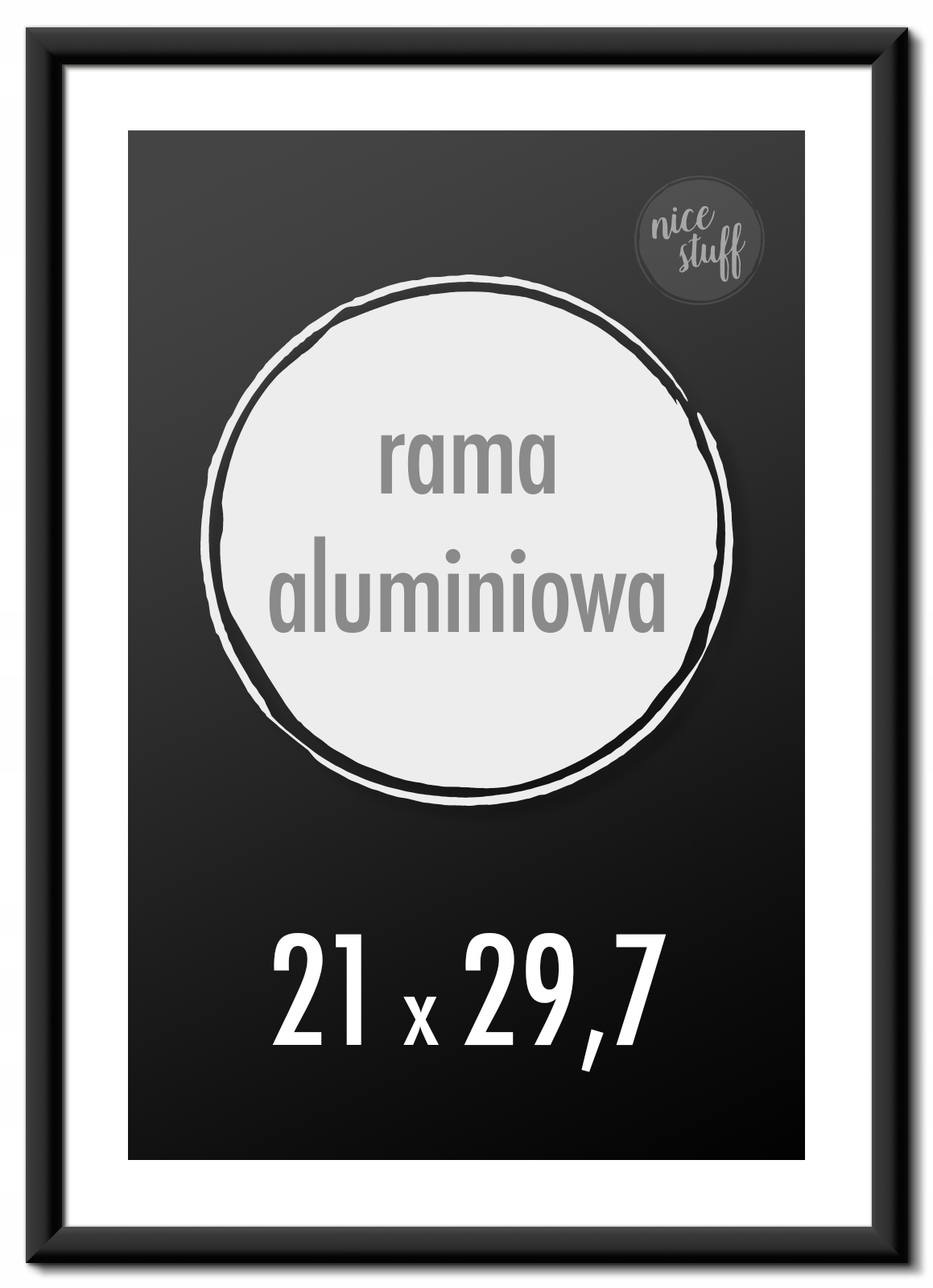 

Ramka na zdjęcia 21x29,7 cm A4 Czarna 29,7x21 cm