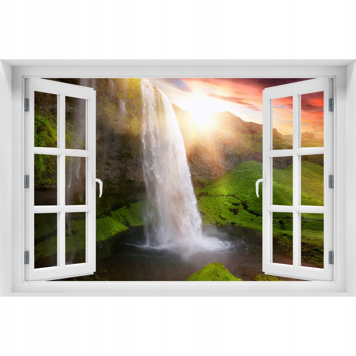 

Naklejka Fototapeta 3D Okno widok Wodospad 120x80