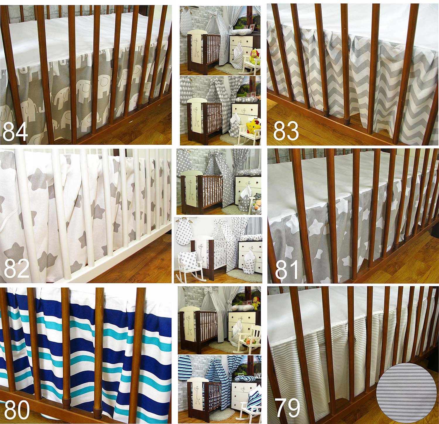 Prześcieradło z falbanką , Falbanka maskująca GRG Przeznaczenie do łóżeczka