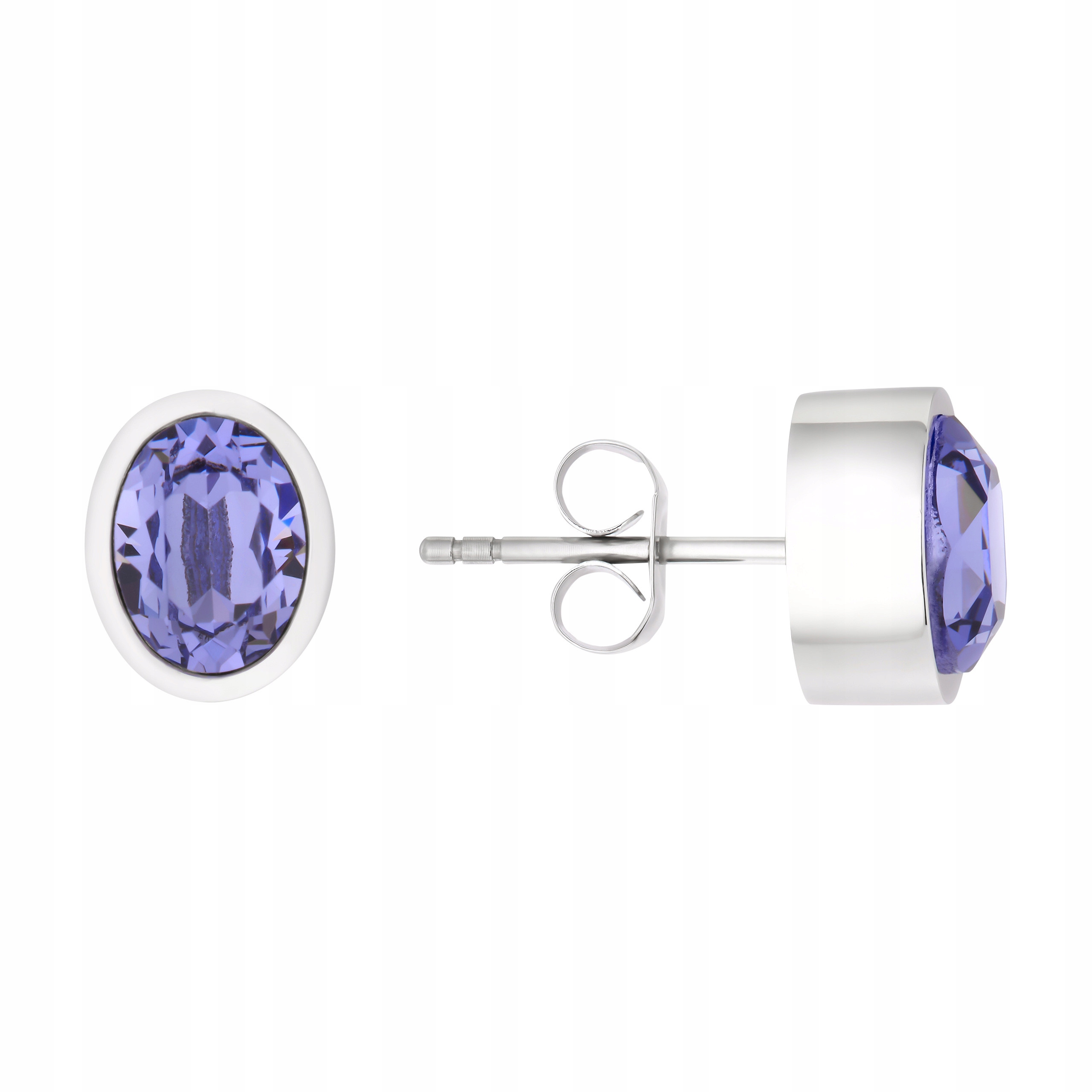 Náušnice Lesklé v barvě levandule Swarovski Energetix