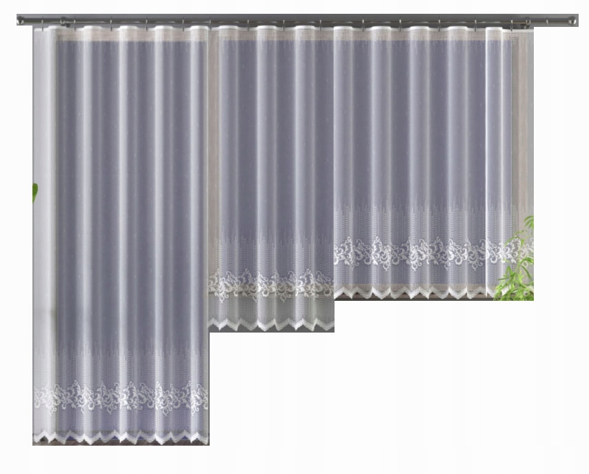 Mg Záclona 628/129 Bílá 400x250 cm Hotová S Páskou M