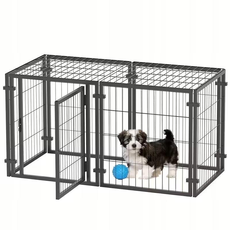 Uzamykatelná klec Kotec kovová s dveřmi Ohrada pro psa kočku 60 cm