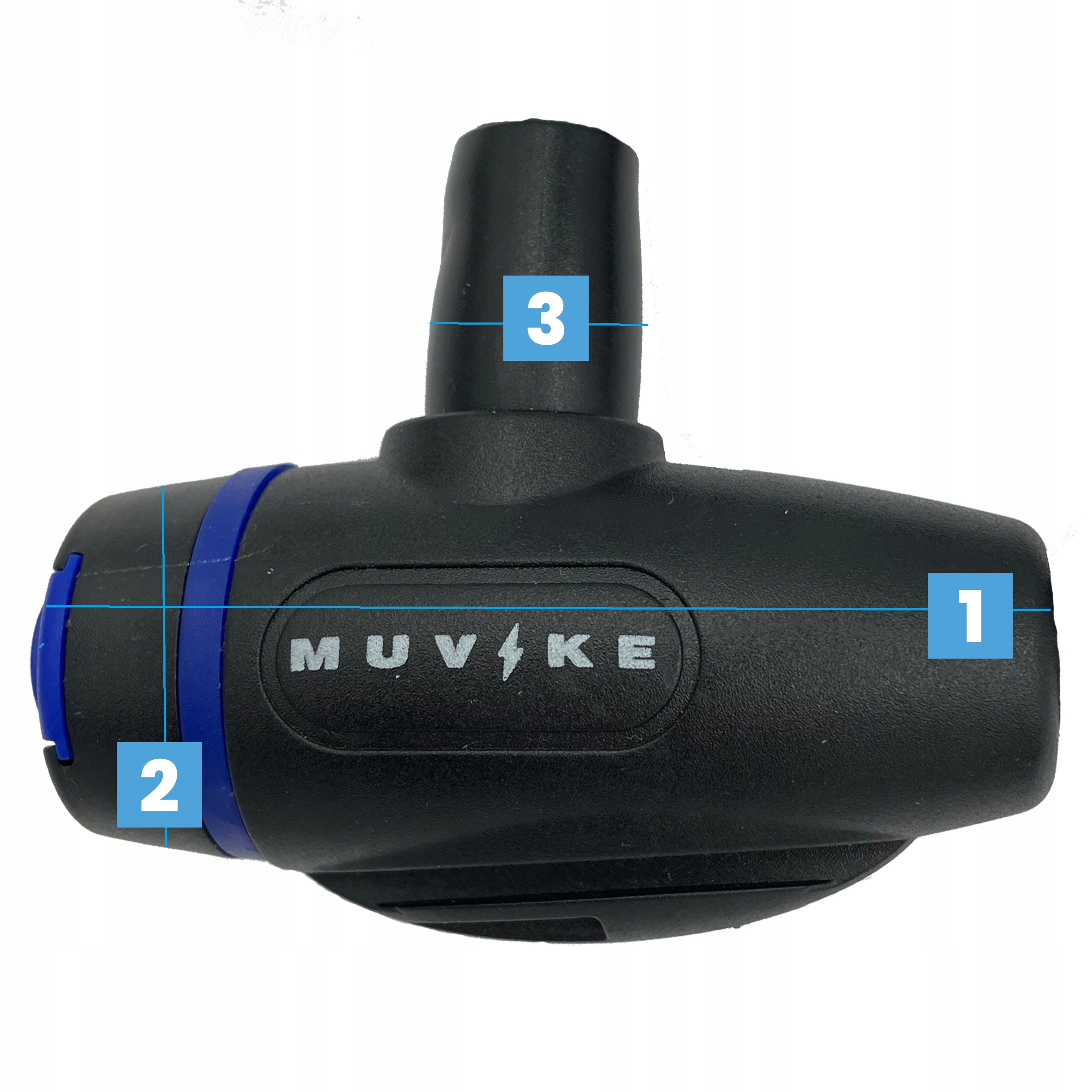 ZAPIĘCIE DO ROWERU LINKA BLOKADA DO ROWERU MUVIKE FLEX 1000/12K KLUCZ Średnica 12 mm