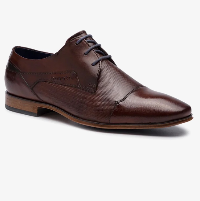 Bugatti Pánské Kožené Polobotky Hnědé Šněrovací 42 6DA