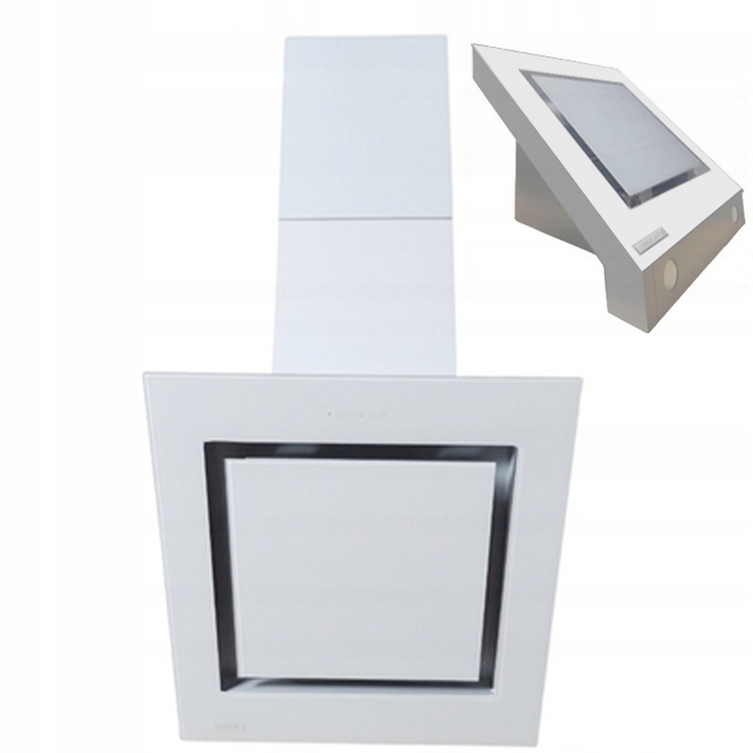 Okap przyścienny Maan Tritton 60 Białe szkło Led Dotykowy 60cm 450m3/h