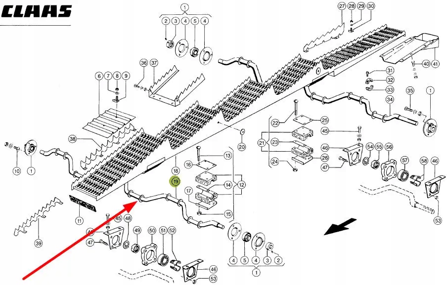 678500.00 Wał wytrząsacza przód 35 mm Producent części JAG