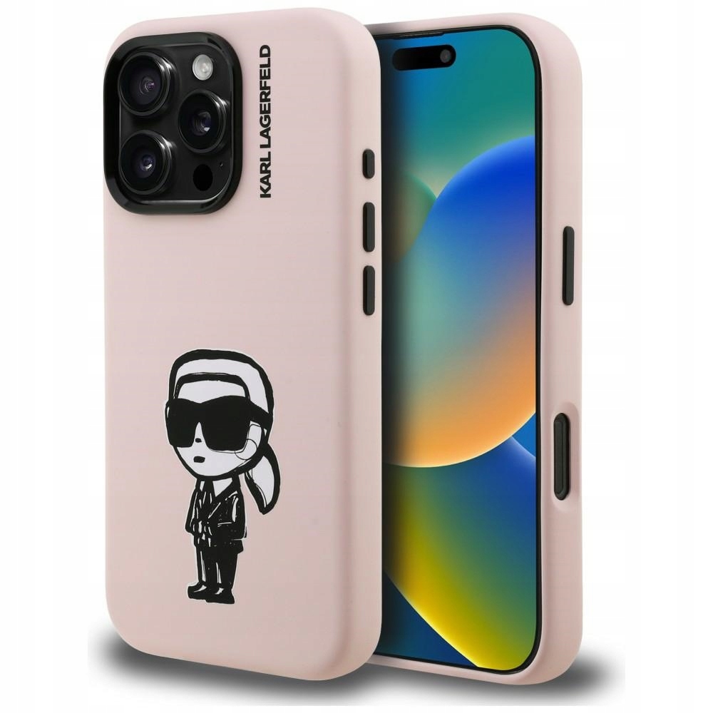Karl Lagerfeld Pouzdro Silicone Karl Sketch Magsafe Pro Iphone 16 Pro Růžové