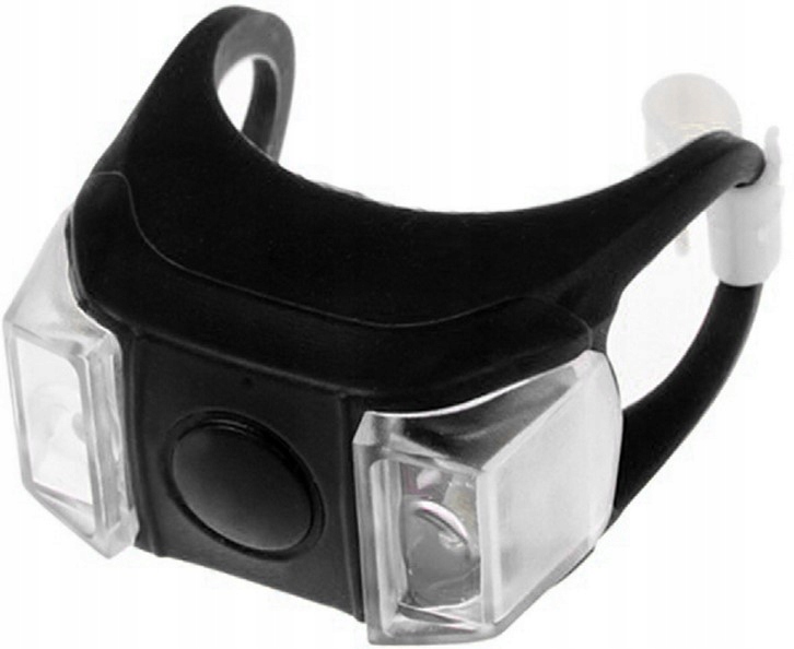 LAMPKI ROWEROWE LAMPKA NA ROWER LED PRZÓD TYŁ 2SZT Kolor dominujący czarny