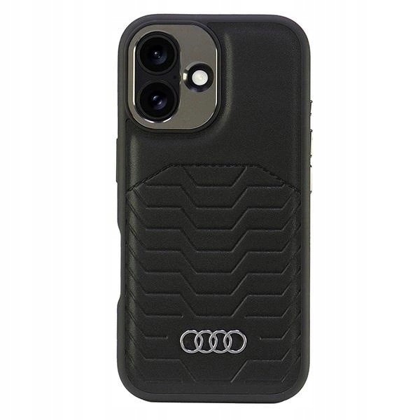 Pouzdro Audi Synthetic Leather MagSafe pro iPhone 16 6.1" černé
