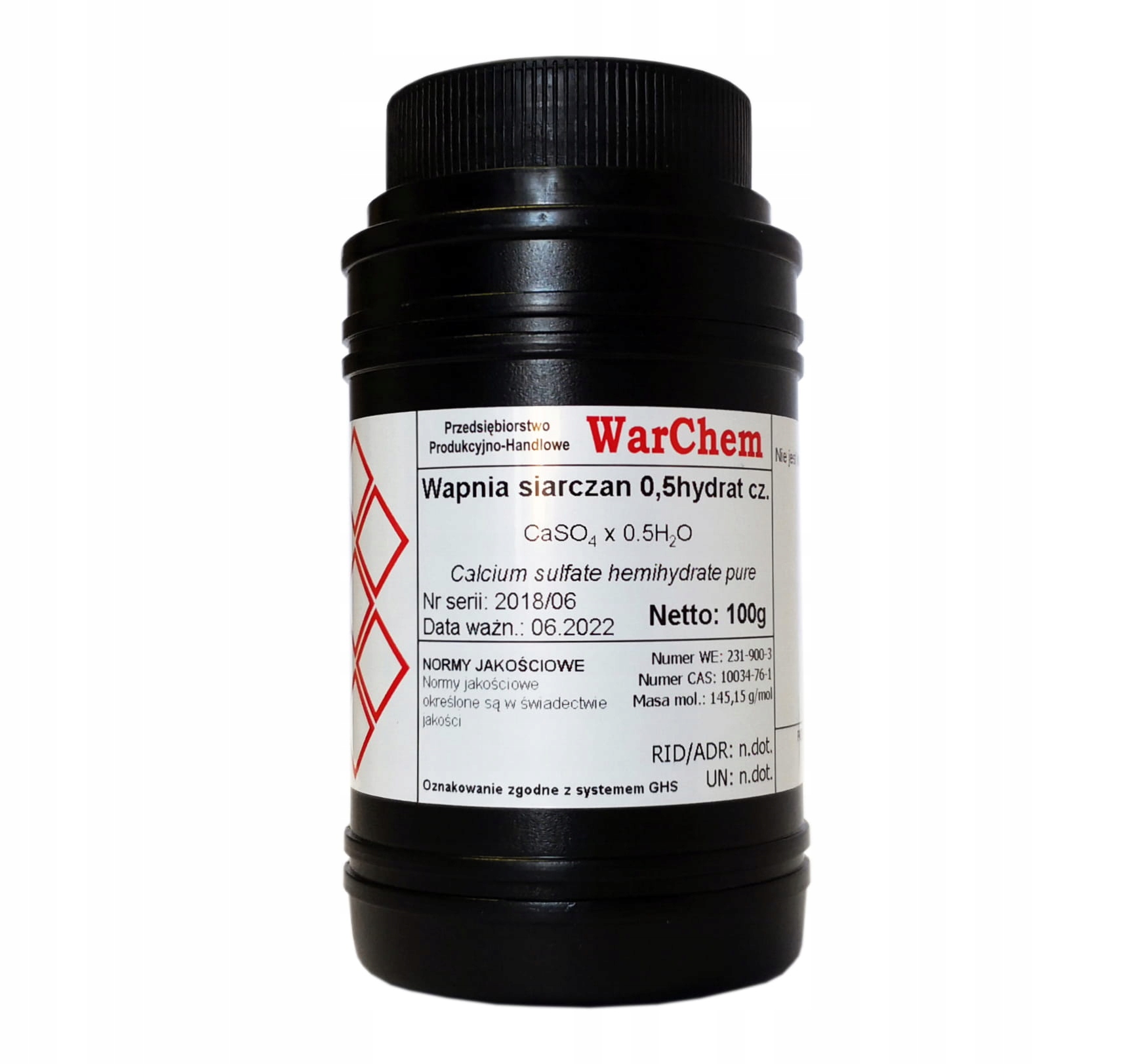 

Siarczan Wapnia 0,5hydrat czysty 100g