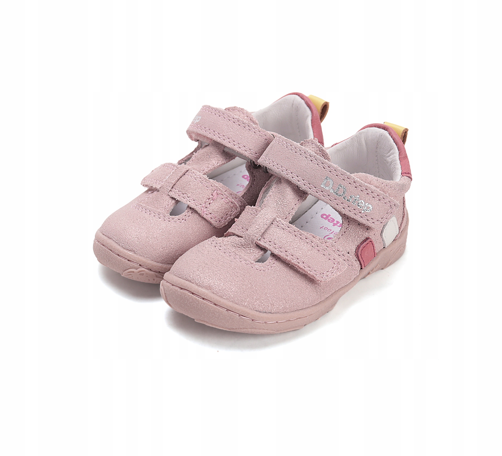 Sandałki skórzane,dziecięce barefoot DD Step H077-61288C Baby Pink 23