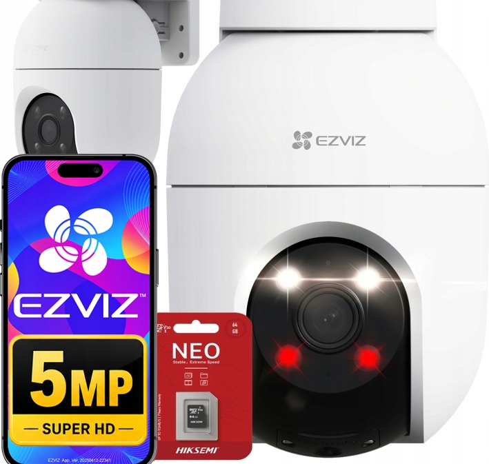 WiFi kamera 5Mpx Dual Light Venkovní C8C 3K Autotracking 64GB karta