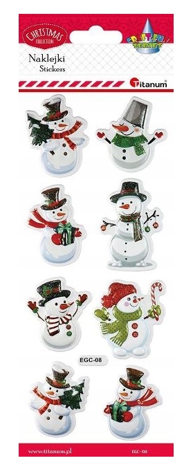 

Naklejki Świąteczne Bałwanki 8 Szt. 3D