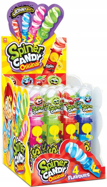 Levně Johny Bee Lízátka Spiner Candy mix chutí 16 ks x 23 g 368 g