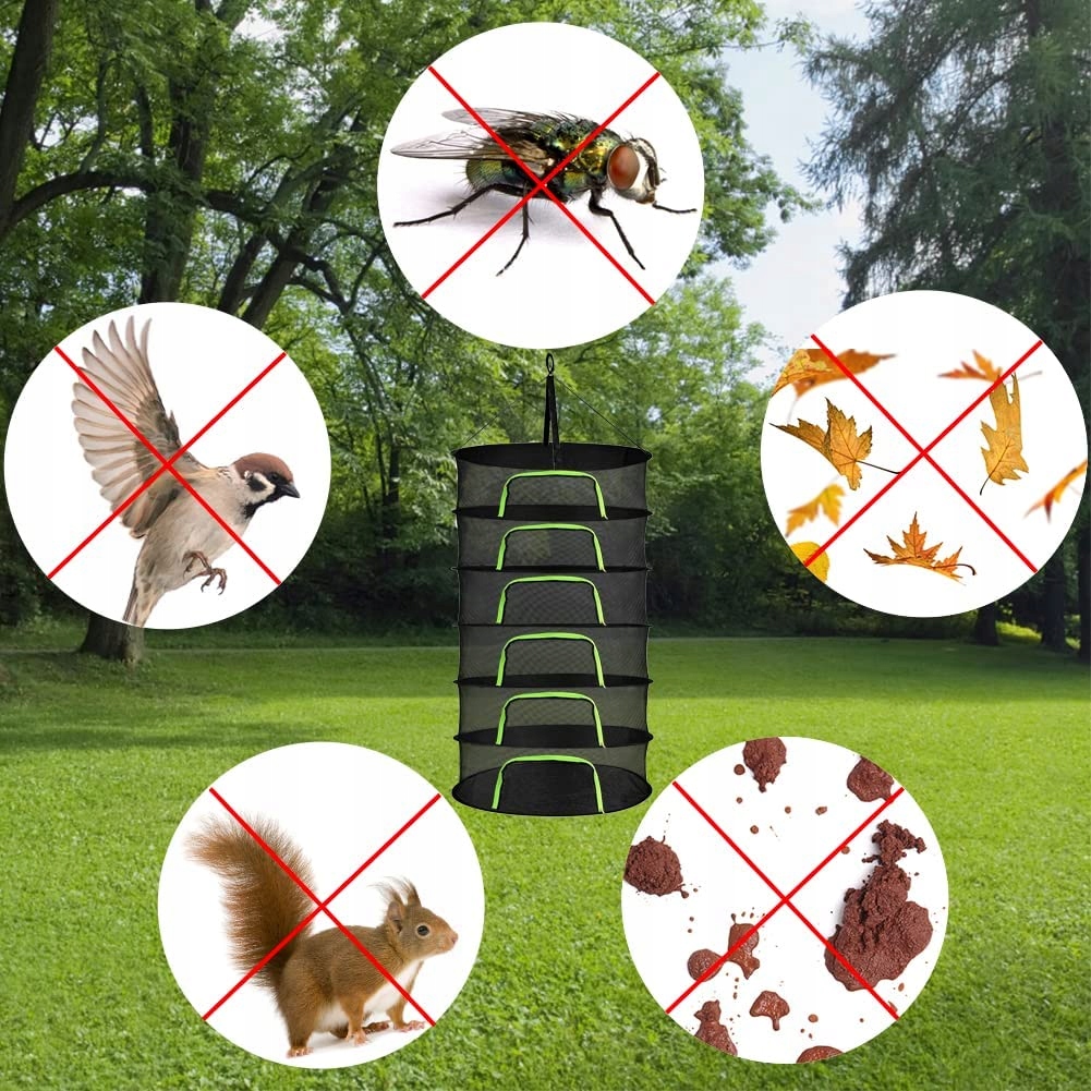 SUSZARKA SIATKA DO SUSZENIA ROŚLIN KWIATÓW GRZYBÓW RYB OWOCE 6-WARSTWOWA Szerokość produktu 60 cm