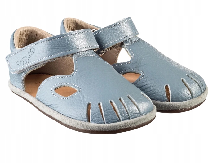 Sandałki Dziecięce Barefoot Magical Shoes Lilo Baby Blue Skórzane R.22