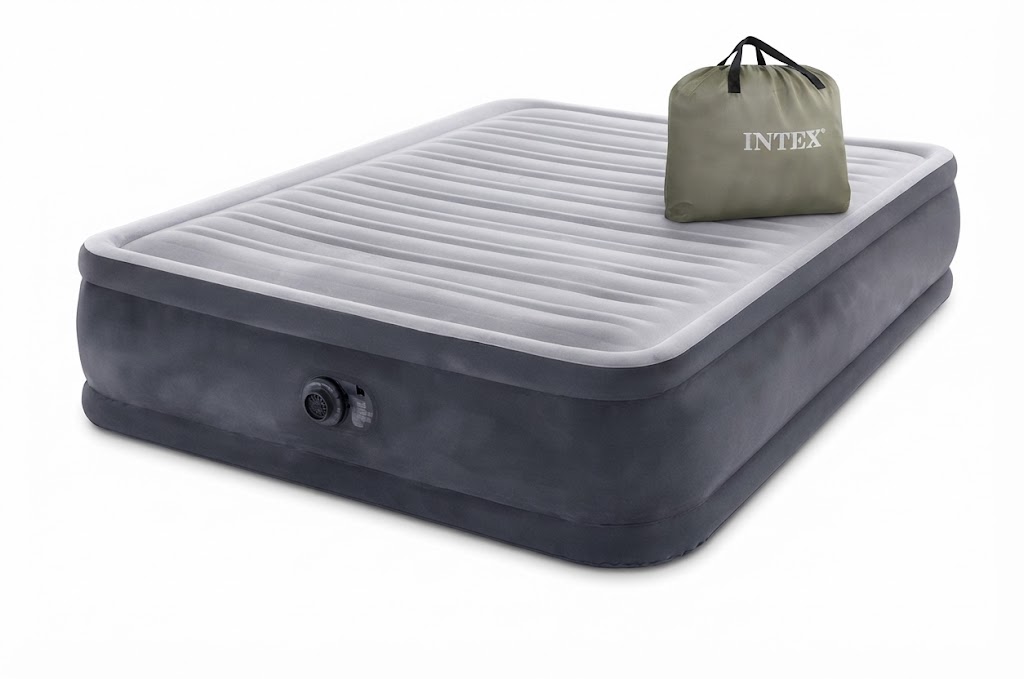 Velká Nafukovací Matrace Pod Stan Velur Postel Na Spaní Pumpa Intex 64414ND