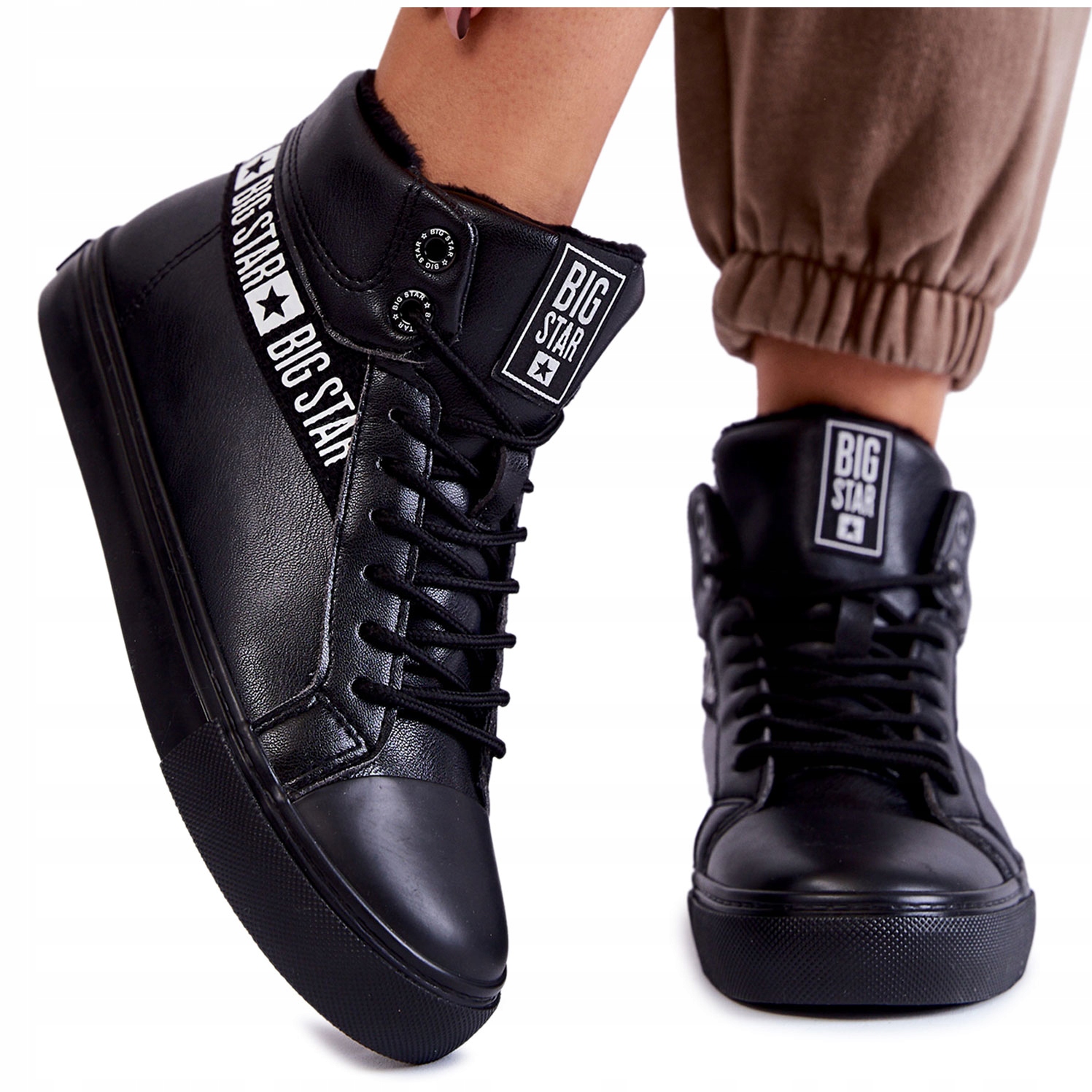 

Skórzane Trampki Big Star EE274355 Czarne 39