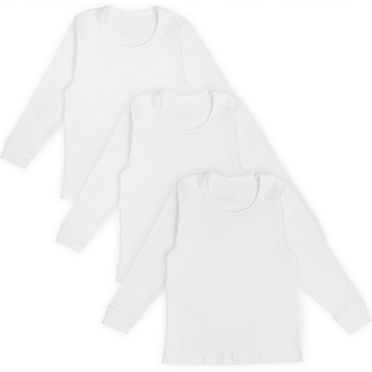 

3-pak Podkoszulek gładki Z Długim Rękawem 146