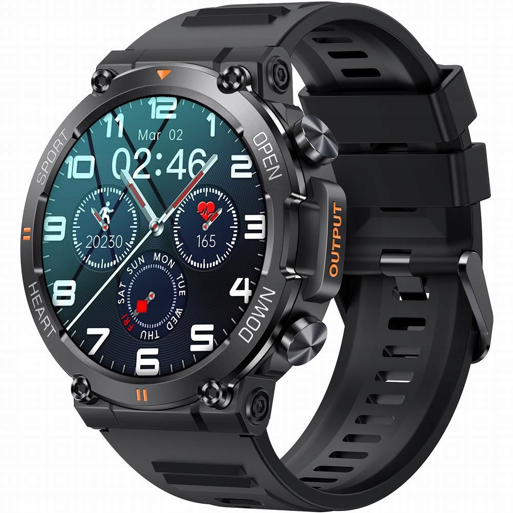 Chytré Hodinky Gravity GT7-1 Pro, černý černý řemínek