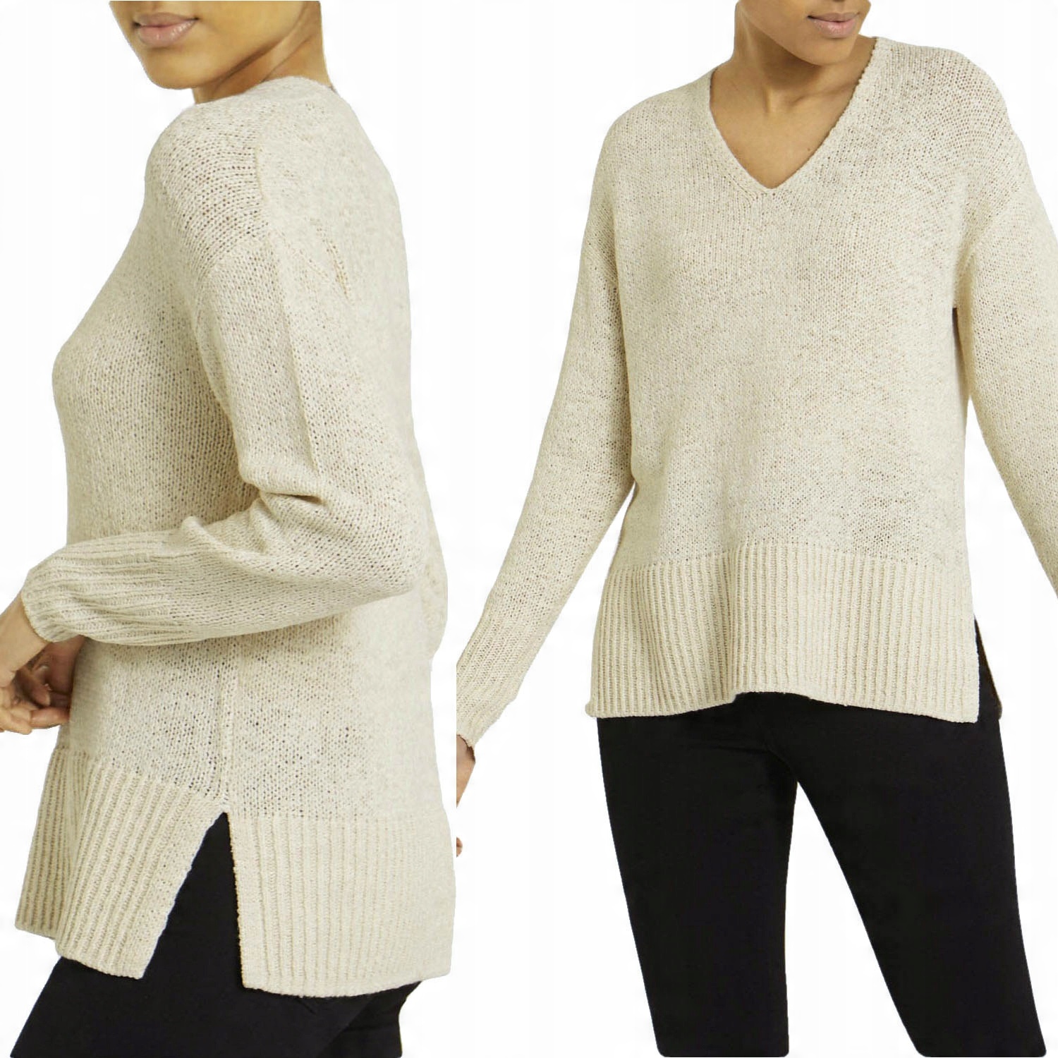 

Dunnes Kobiecy Beżowy Sweter Damski Oversize XL 42