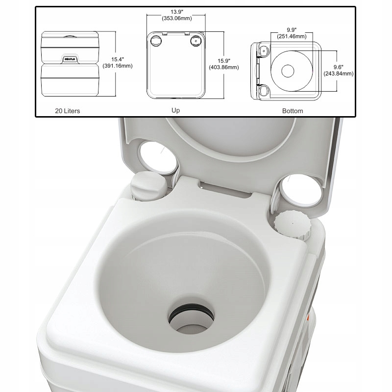 TOALETA TURYSTYCZNA DO KAMPERA 20L MULTI-05441 Rodzaj chemiczne