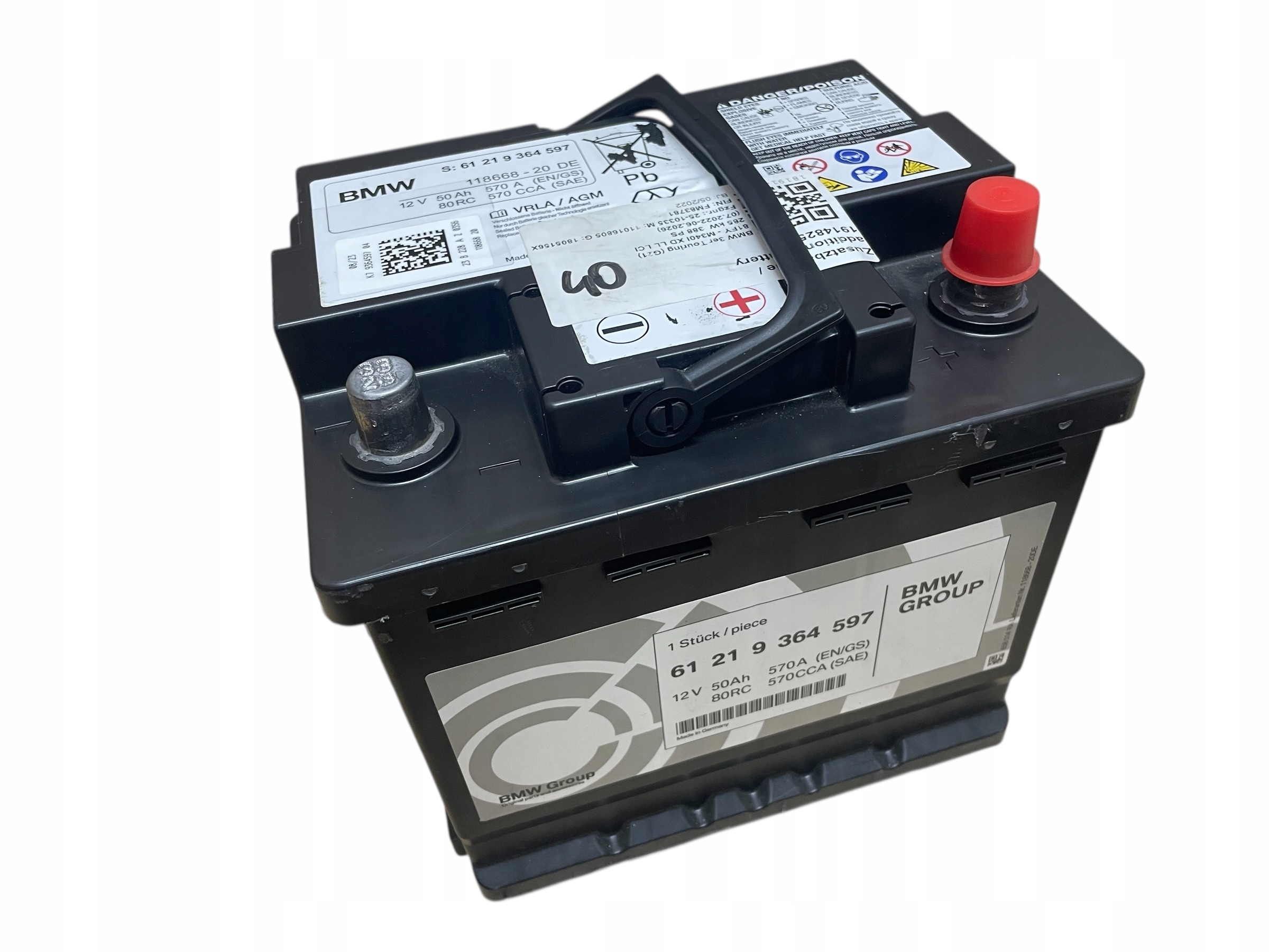 Batteria AGM START-STOP 12V 50AH 570A MINI 2023R Originale