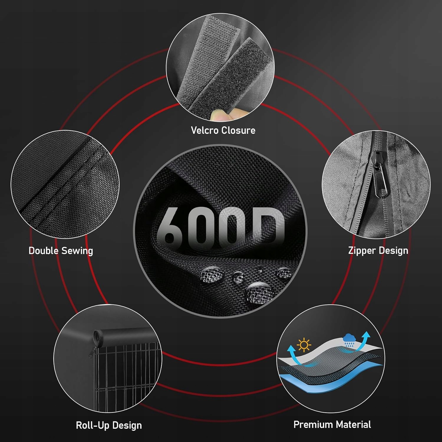 Levně Obal Na Klec Pro Psy 137 x 96 x 109 cm Kryt Na Klec Pro Psy