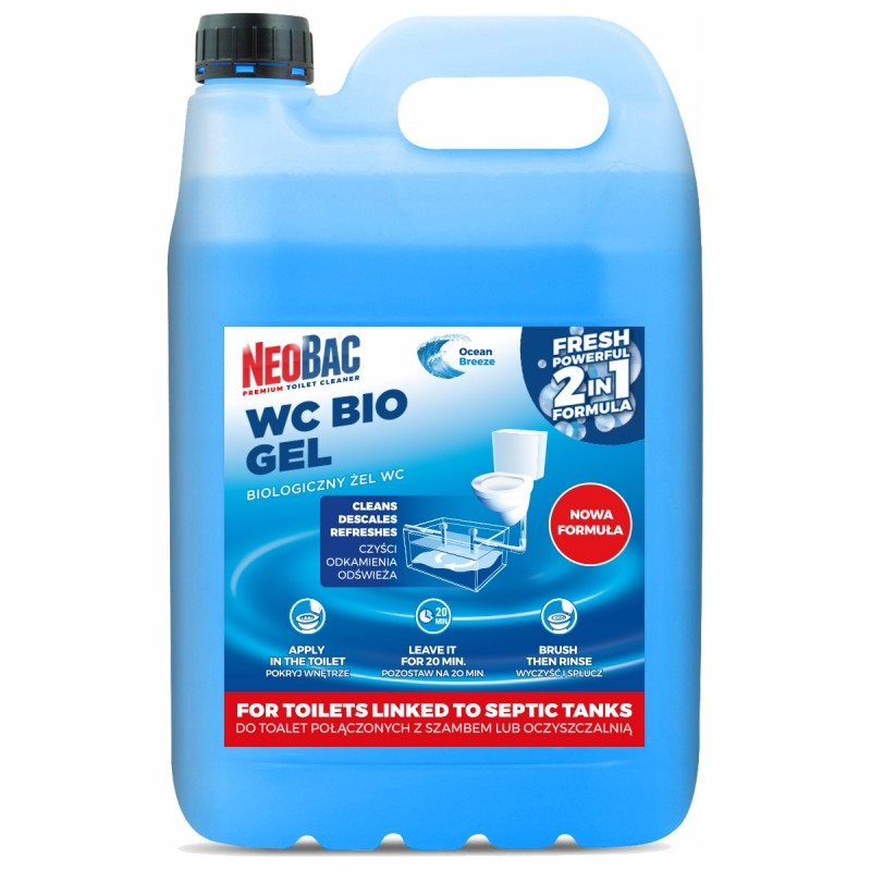

Ekologiczny Żel Wc 2w1 Bio NeoBac Zapas 5L Enzymy