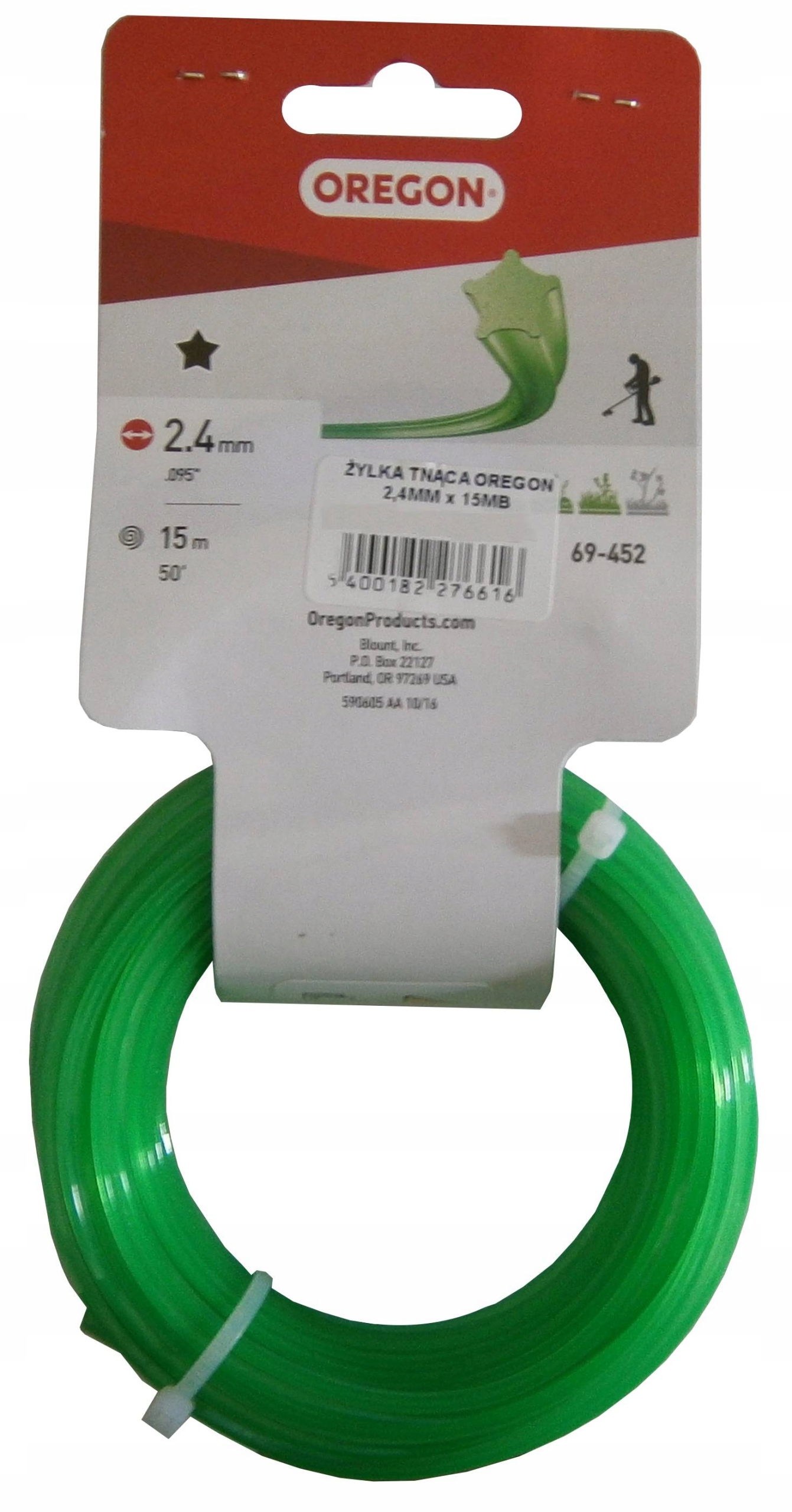 

Żyłka Tnąca Oregon 2,4MM x 15MB Etykieta Gwiazdka